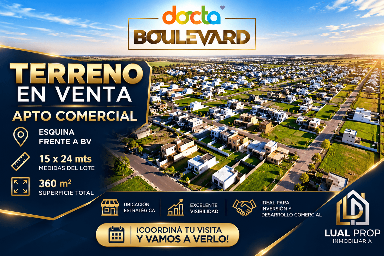 Terreno en Docta Boulevard · X5000 Docta, Córdoba, Argentina